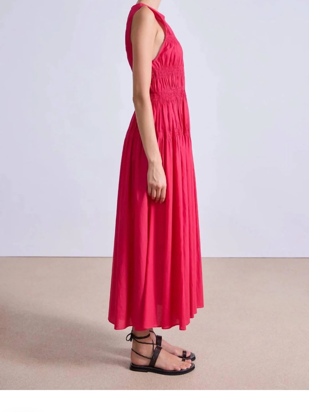 Apiece Apart Sleeveless Maxi Dress in Berry, NWT - Picture 3 of 7